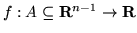 $\displaystyle{ \int_\psi g dVol_k =\int_A g(t_1, \dots t_k , f(t_1\dots t_k))
\sqrt{ 1 + \vert \nabla f (t_1 , \dots t_k )\vert ^2} dt_1\dots dt_k }$